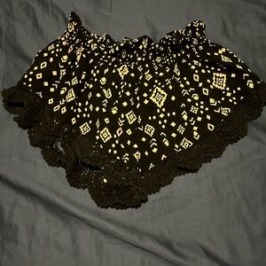 Forever 21 Black and White Floral Shorts